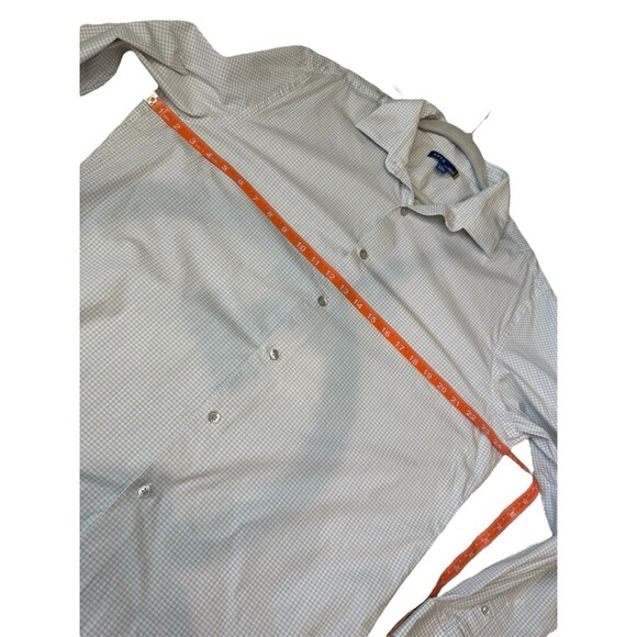 NWOT Men's Apt. 9 Regular Fit Dress Shirt White Grey Checked Size Large - Picture 5 of 7